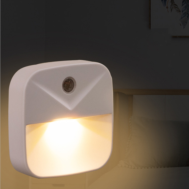 1pc Wireless Light Control Sensor LED Night Light EU Plug Night Lights For Baby Kids Bedside Bedroom Corridor Lamp Lighting