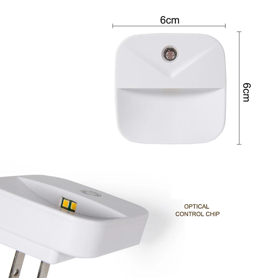 1pc Wireless Light Control Sensor LED Night Light EU Plug Night Lights For Baby Kids Bedside Bedroom Corridor Lamp Lighting
