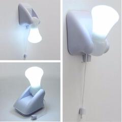 Portable Wire LED Bulb Cabinet Lamp Night Light Battery Operated Self Adhesive Wall Decor Mount Light Children Nightlight