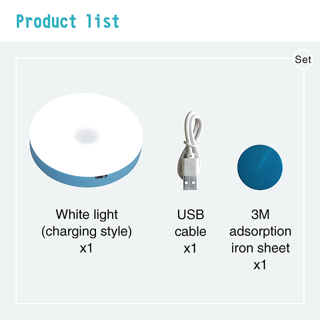 Usb-Charging Lamp Led Touch Night Light Bedside Baby Toilet Bedroom Door Rechargeable Wireless Mini Light