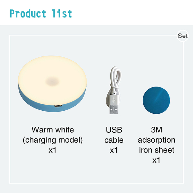 Usb-Charging Lamp Led Touch Night Light Bedside Baby Toilet Bedroom Door Rechargeable Wireless Mini Light
