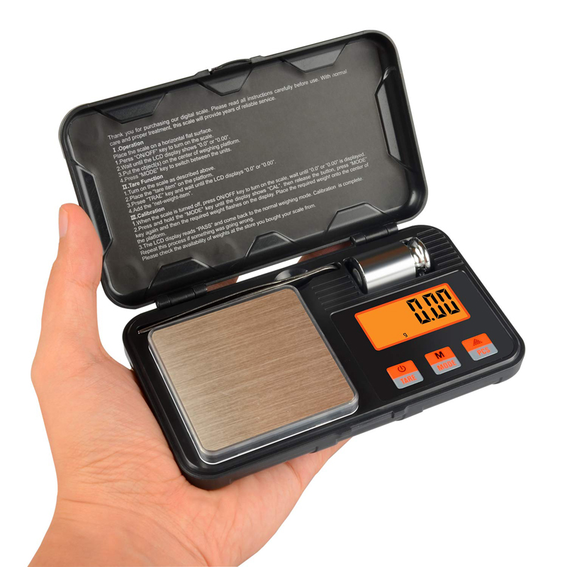 50g 0.001g Electronic Digital Scale 200g 0.01g Mini Scale Precision Professional Pocket Scale Milligram  Calibration Weights