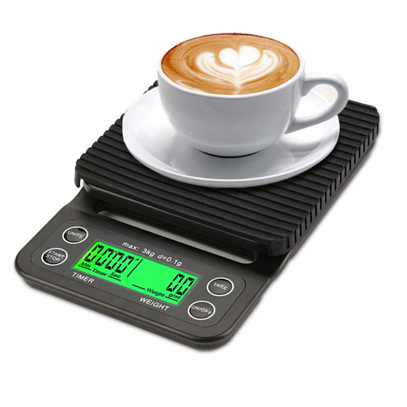 Precision Drip Coffee Scale With Timer Digital Kitchen Scale Electronic Portable 3kg 0.1g 5kg 0.1g Coffee Weighing Balance Tools