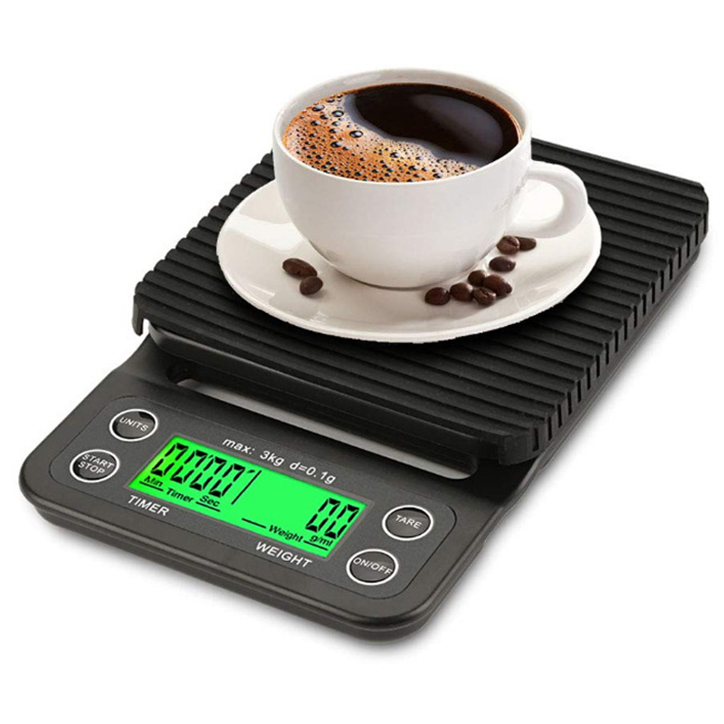 Precision Drip Coffee Scale With Timer Digital Kitchen Scale Electronic Portable 3kg 0.1g 5kg 0.1g Coffee Weighing Balance Tools