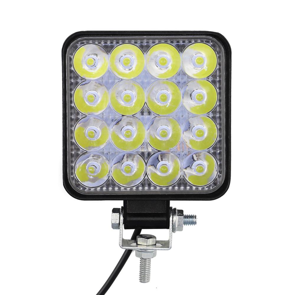 2Pcs 48W Square Bright LED Fog Lights Spotlight Work Light Car For SUV Truck Driving Lamp for Car Repairing Camping Hiking
