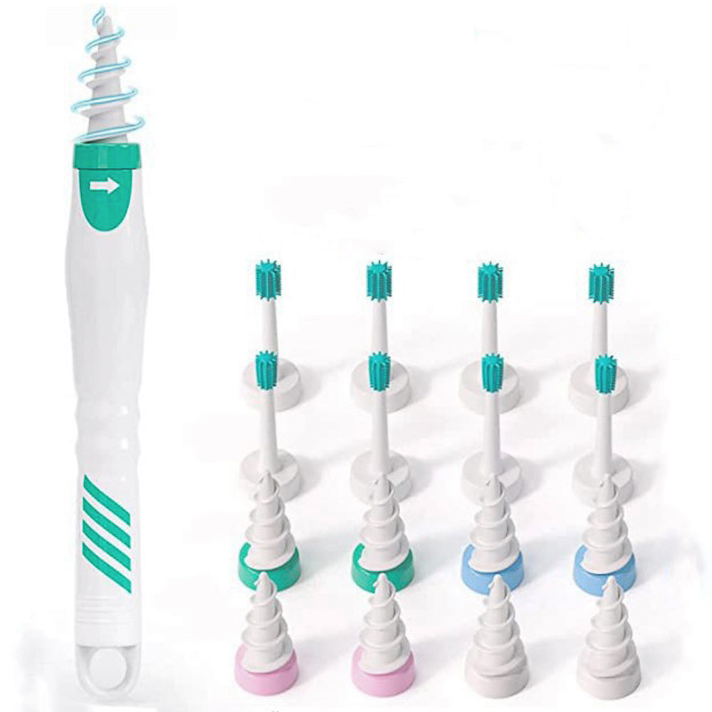 Ear Wax Removal Tool Soft Silicone Spiral Ear Cleaning 16 Replacement Heads Removal Ears Cleaner Plugs Spirals Care  ear pick Health Care
