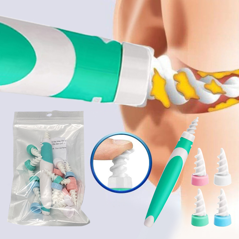 Ear Wax Removal Tool Soft Silicone Spiral Ear Cleaning 16 Replacement Heads Removal Ears Cleaner Plugs Spirals Care  ear pick Health Care