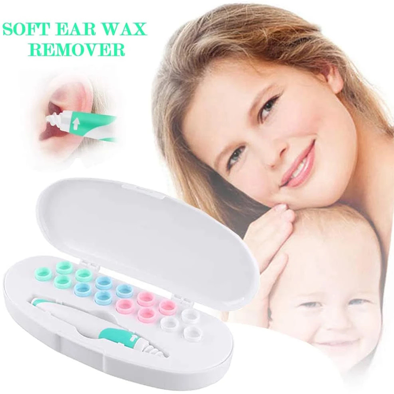 Ear Wax Removal Tool Soft Silicone Spiral Ear Cleaning 16 Replacement Heads Removal Ears Cleaner Plugs Spirals Care  ear pick Health Care