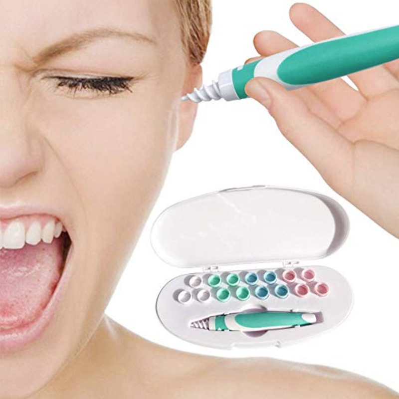 Ear Wax Removal Tool Soft Silicone Spiral Ear Cleaning 16 Replacement Heads Removal Ears Cleaner Plugs Spirals Care  ear pick Health Care