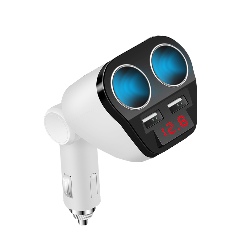 12V/24V Universal Car USB Car cigarette lighter adapter socket converter 5V 1A /2.4A dual usb car charger with voltage diagnose