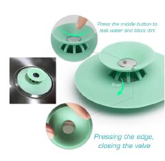 Silicone Shower Drain Stopper Sink Floor Drain Plug Kitchen Laundry Water Stopper Tool Laundry Bathroom Deodorant Tool 1Pcs New