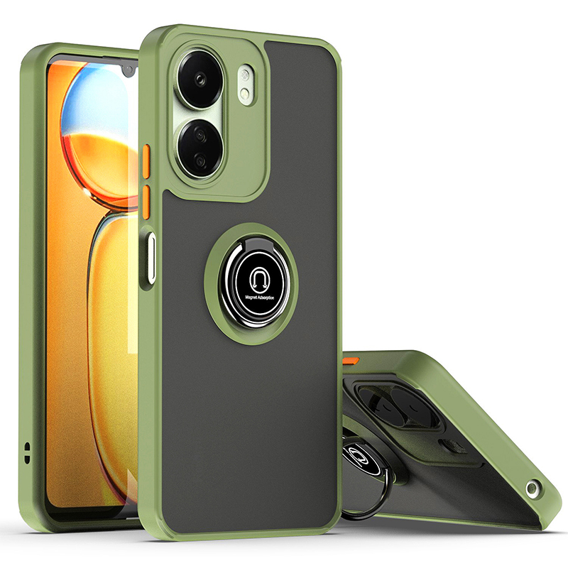 Phone Case for Xiaomi Redmi 13C 12 4G Note 12R Poco C65 Shockproof Bumper Shockproof Armor Hard Back Matte Magnetic Stand Cover