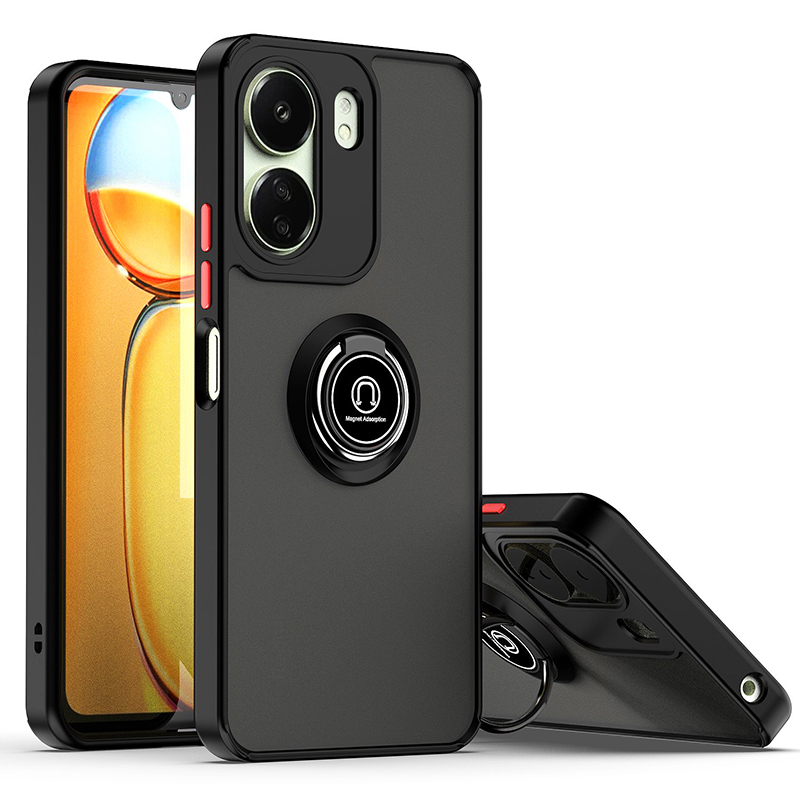 Phone Case for Xiaomi Redmi 13C 12 4G Note 12R Poco C65 Shockproof Bumper Shockproof Armor Hard Back Matte Magnetic Stand Cover