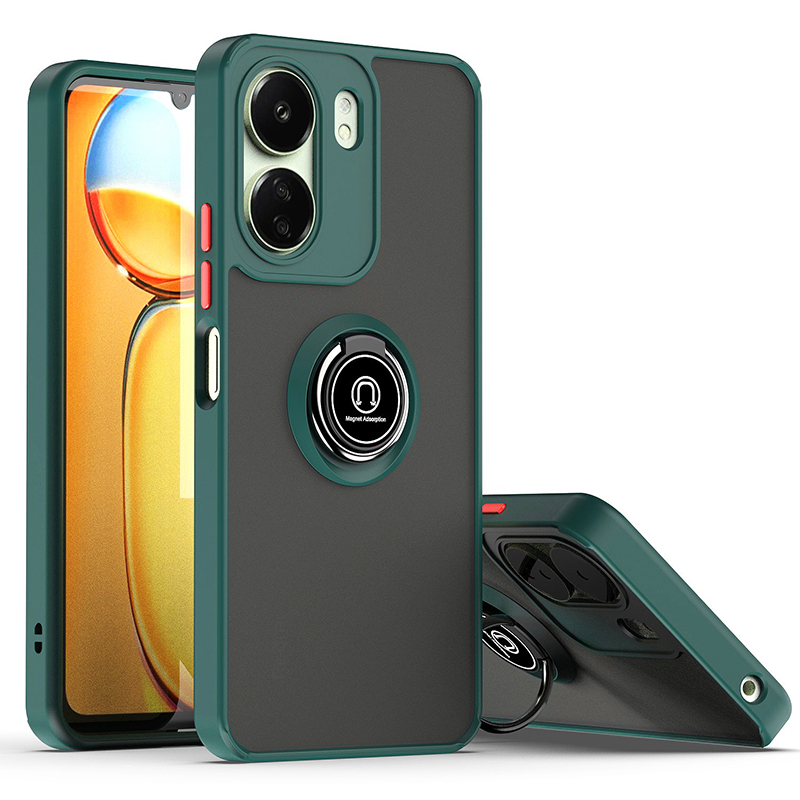 Phone Case for Xiaomi Redmi 13C 12 4G Note 12R Poco C65 Shockproof Bumper Shockproof Armor Hard Back Matte Magnetic Stand Cover