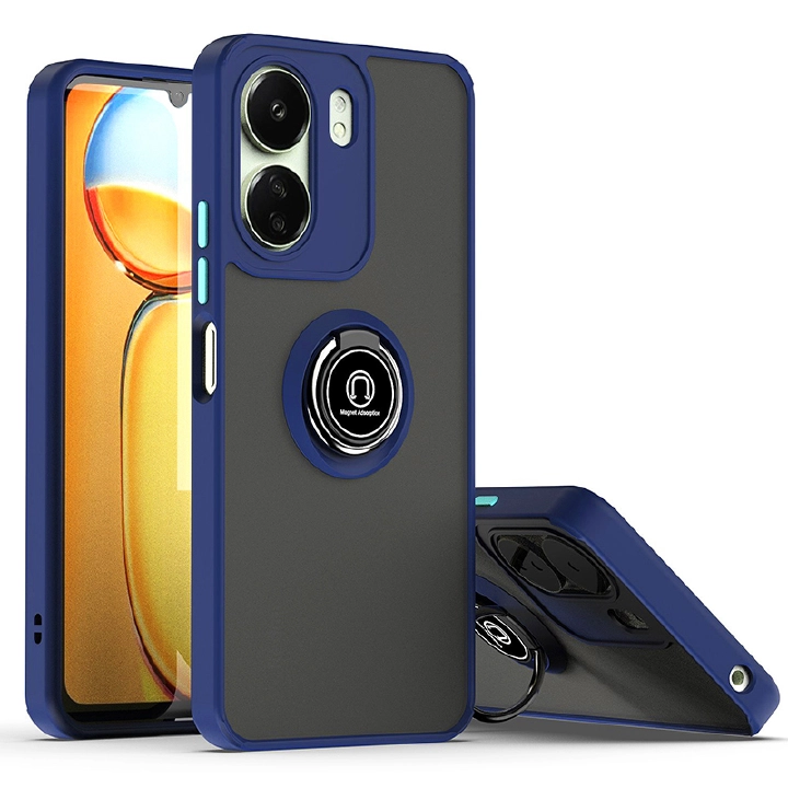 Phone Case for Xiaomi Redmi 13C 12 4G Note 12R Poco C65 Shockproof Bumper Shockproof Armor Hard Back Matte Magnetic Stand Cover