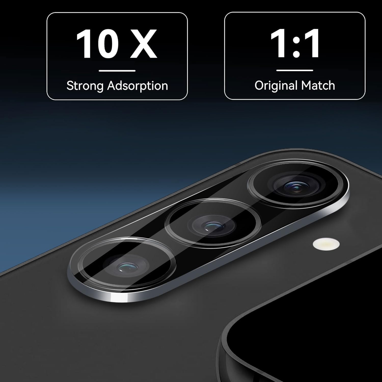 [3 Pcs]-Samsung Galaxy A25 A15 A05S F34 M34 F54 A04S A24 M14 M54 Camera Lens Protector, 9H Hardness, Scratch Resistant, Easy Installation Tempered Glass-Black