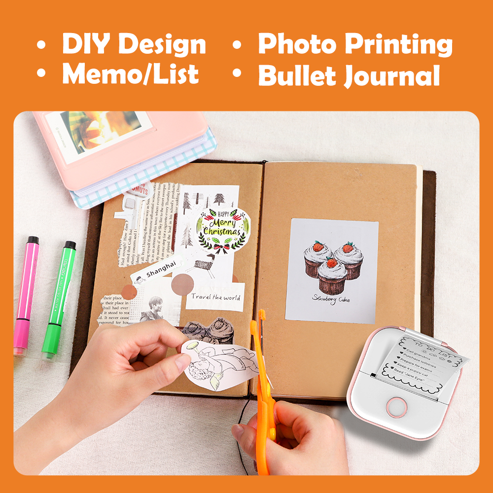 Portable Mini Thermal Printer 203dpi 53mm Printing