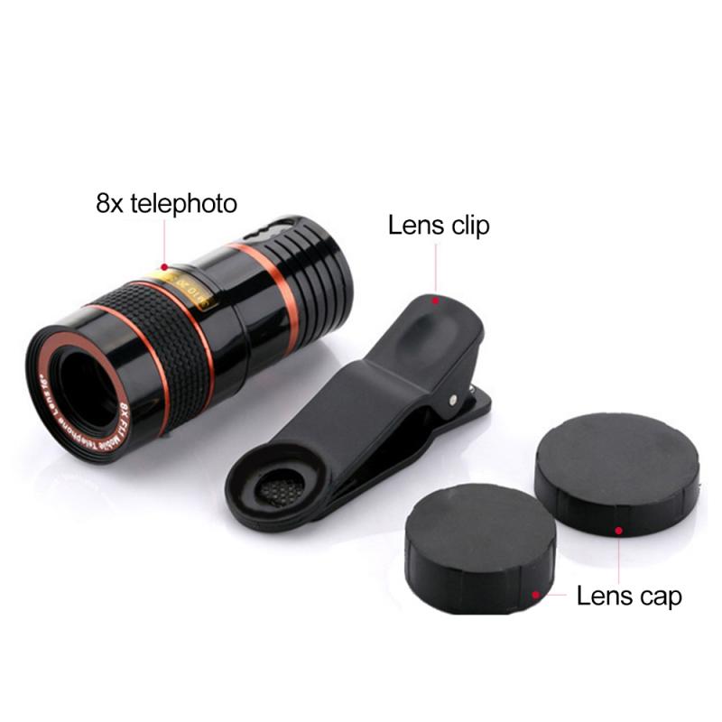 1pcs 20x Zoom Mobile Phone Lens 360 Degrees Wide Angle Len Camera Kits