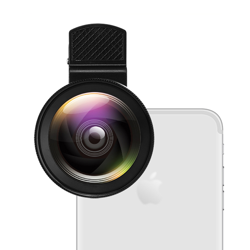2 Functions Mobile Phone Lens 0.45X Wide Angle Len & 12.5X Macro HD Camera Lens Universal