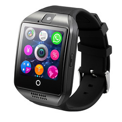 Q18 Smart Watch Full Touch Screen High-Definition Bluetooth Fitness Tracker Waterproof Metal Frame Sim TF Card Only for Android