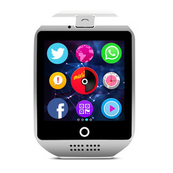 Q18 Smart Watch Full Touch Screen High-Definition Bluetooth Fitness Tracker Waterproof Metal Frame Sim TF Card Only for Android