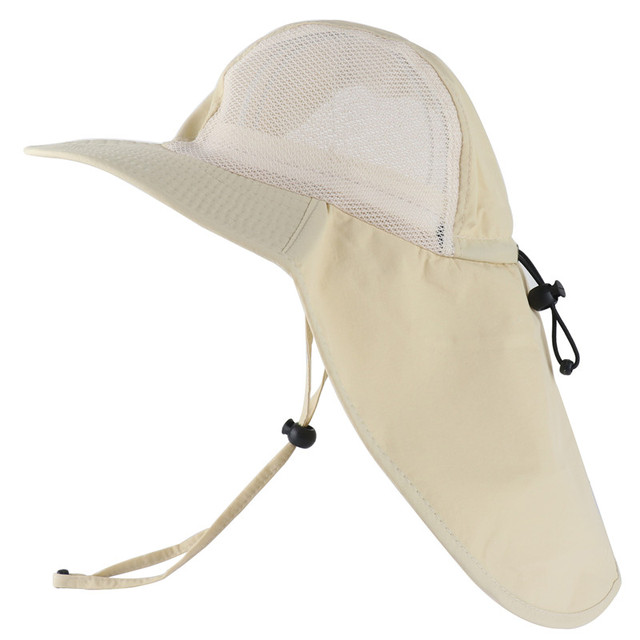 Summer Sun Hat Waterproof Bucket Men Women  Hat with Neck Flap UV Protection Large Wide Brim Fishing Hat Mesh Breathable