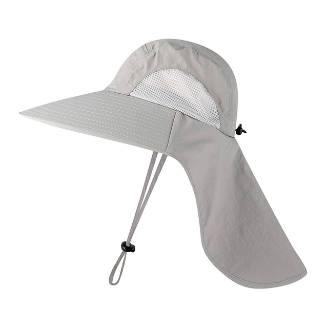 Summer UPF 50+ Sun Hat Women Men Waterproof Bucket Hats With Neck Flap Outdoor Large Wide Brime Fishing Hat