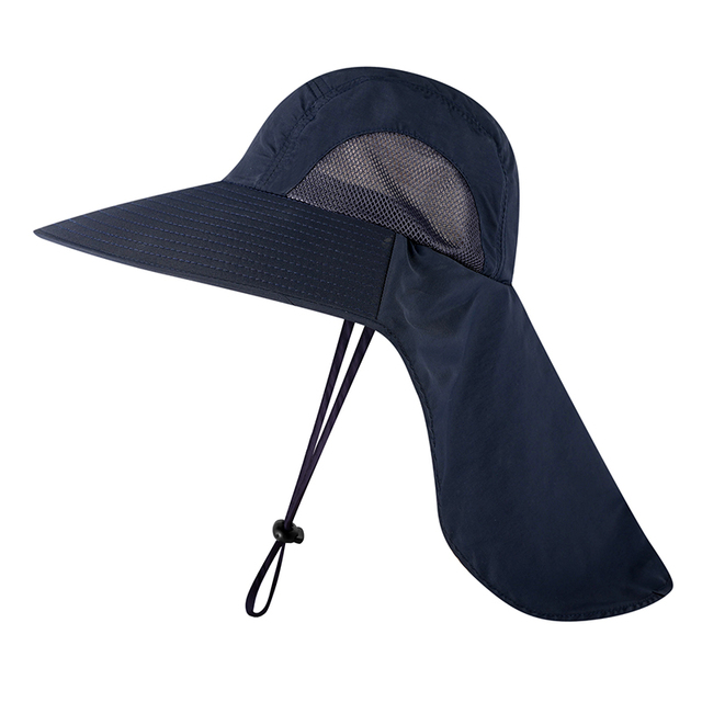 Summer UPF 50+ Sun Hat Women Men Waterproof Bucket Hats With Neck Flap Outdoor Large Wide Brime Fishing Hat