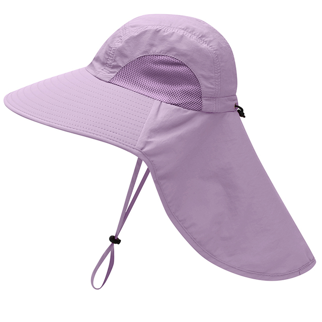 Summer UPF 50+ Sun Hat Women Men Waterproof Bucket Hats With Neck Flap Outdoor Large Wide Brime Fishing Hat