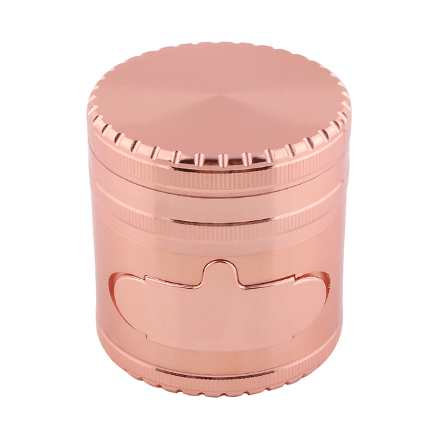 Zinc Alloy Smoke Grinder With Drawer 4layers Shredder with Window Drawer Tobacco Weed  Grinder Herbkitchen supplies