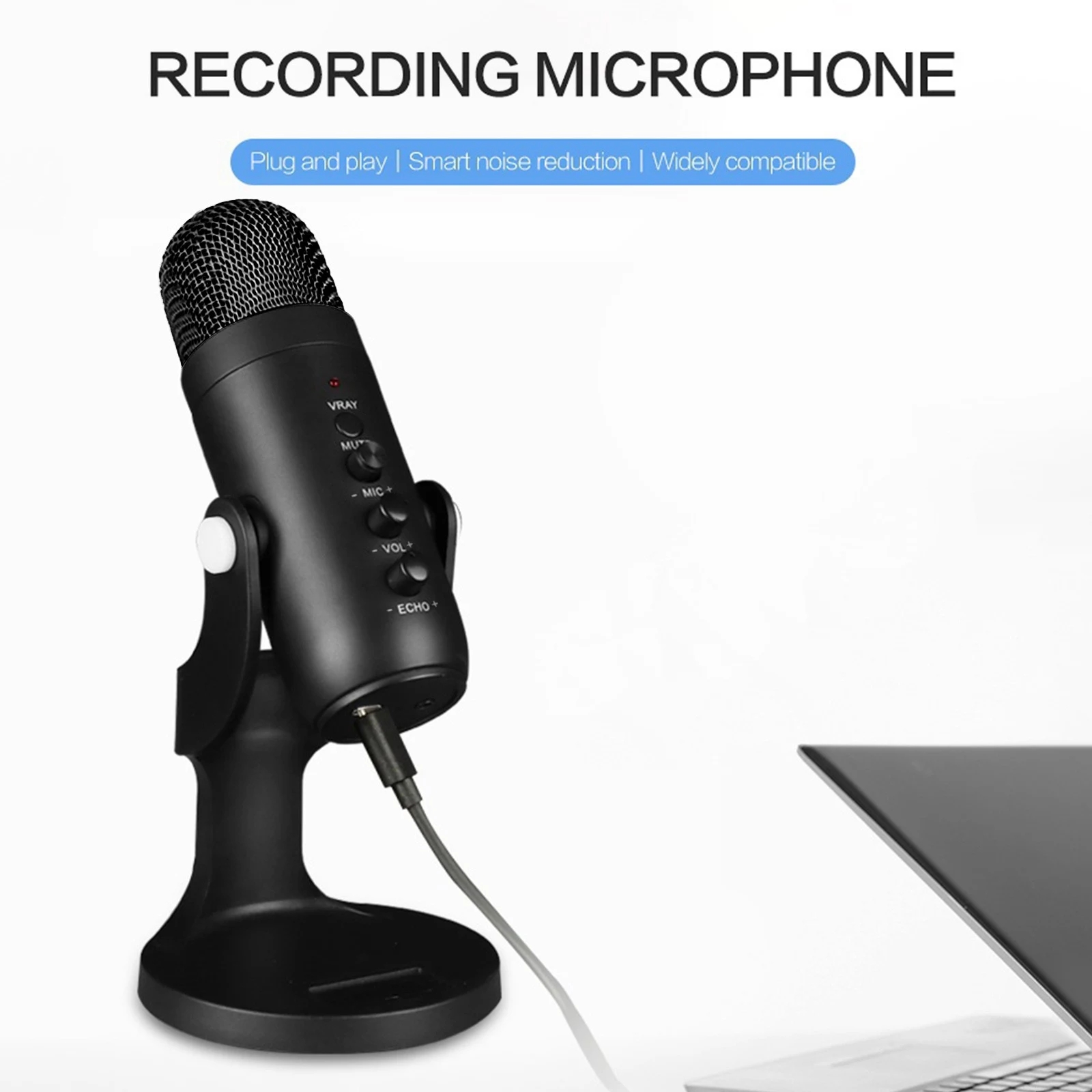 USB Professionnel Condenser Microphone Wired Game Mic Stand FD13892447 Recording Suitable For IPhone Android Laptop PC