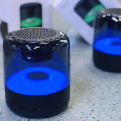 Portable Wireless Bluetooth Speaker Column Subwoofer Loudspeaker LED Light BT5.0 Stereo Surround Sound Box