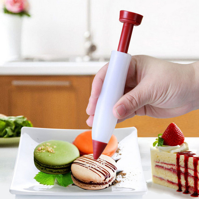 Cake Manual Airbrush Spray Gun Decorating Spraying Coloring Baking Nozzle Cupcakes Desserts Kitchen Pastry Tool Accessories