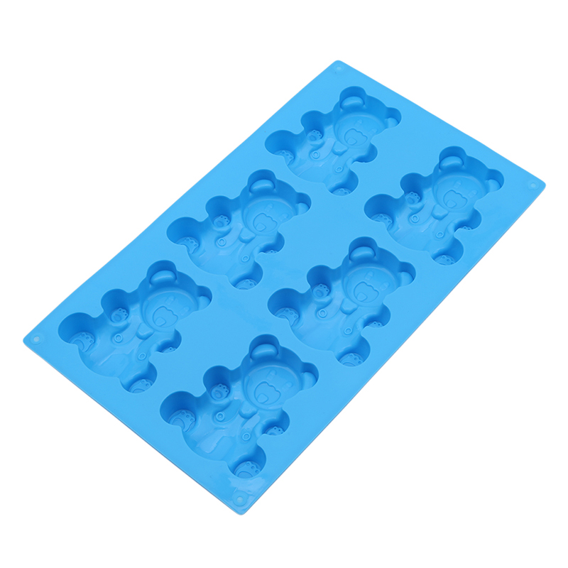 Lovely Bear Form Cake Mold Silicone Mold Baking Tools Kitchen Fondant Cake Mold Blue Color Baking Supplies