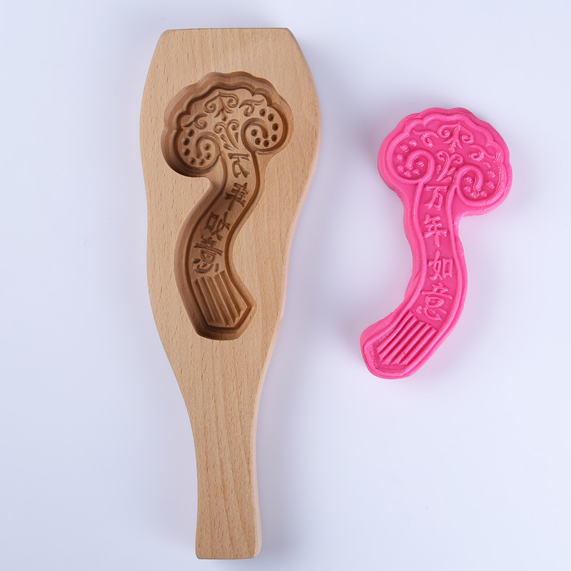 Wood Mooncake Baking Mold Cookies Mold 3D Flower Fondant Mooncake Tools Mooncake Decorating Kitchen Accessories