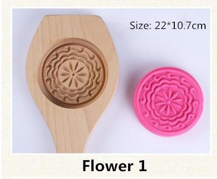 Wood Mooncake Baking Mold Cookies Mold 3D Flower Fondant Mooncake Tools Mooncake Decorating Kitchen Accessories