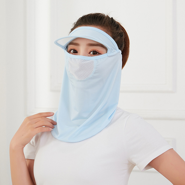 Outdoor UV Protection Cover Sun Hat Face Cover Neck Flap Cap Wide Brim Summer Sunscreen Mask Breathable Sportswear Accessories