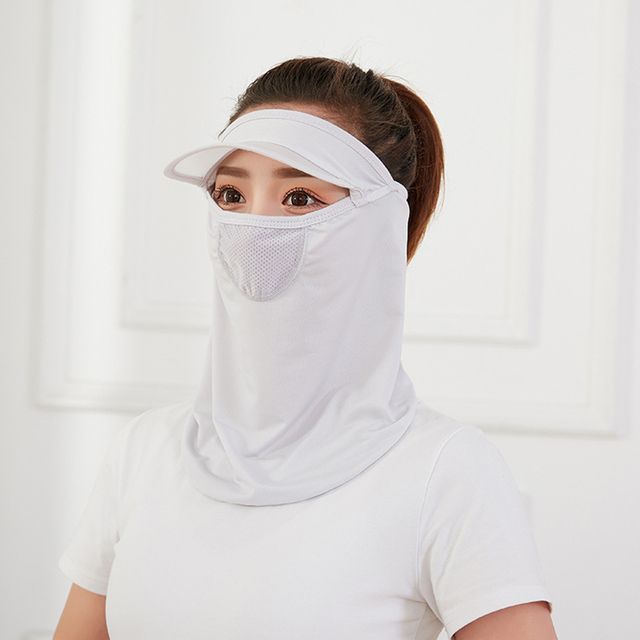 Outdoor UV Protection Cover Sun Hat Face Cover Neck Flap Cap Wide Brim Summer Sunscreen Mask Breathable Sportswear Accessories