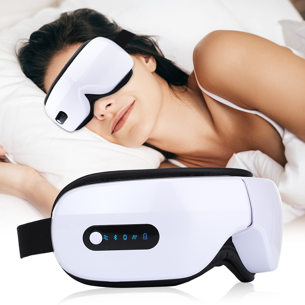 Smart USB Rechargeable Electric Eye Massager Air Pressure Hot Compress Vibration Massage