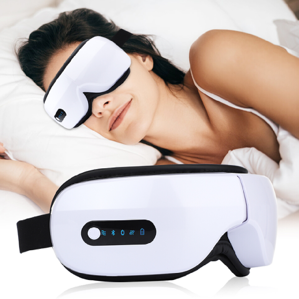 Smart USB Rechargeable Electric Eye Massager Air Pressure Hot Compress Vibration Massage