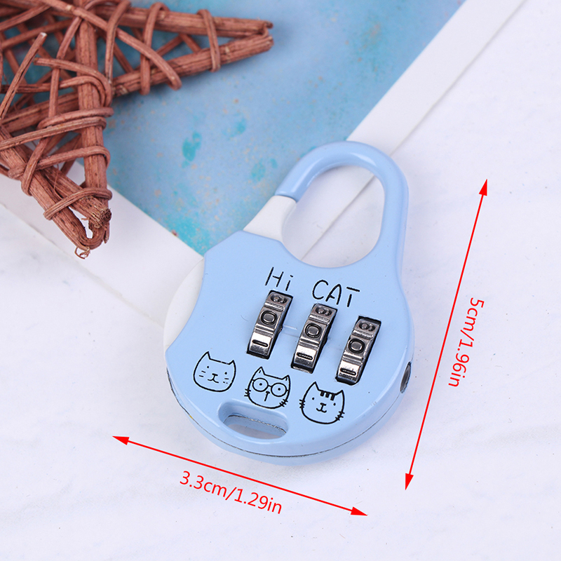 3 Digit Dial Rotate Combination Code Number Lock Padlock For Luggage Zipper Bag Backpack Handbag Suitcase Drawer Durable Locks
