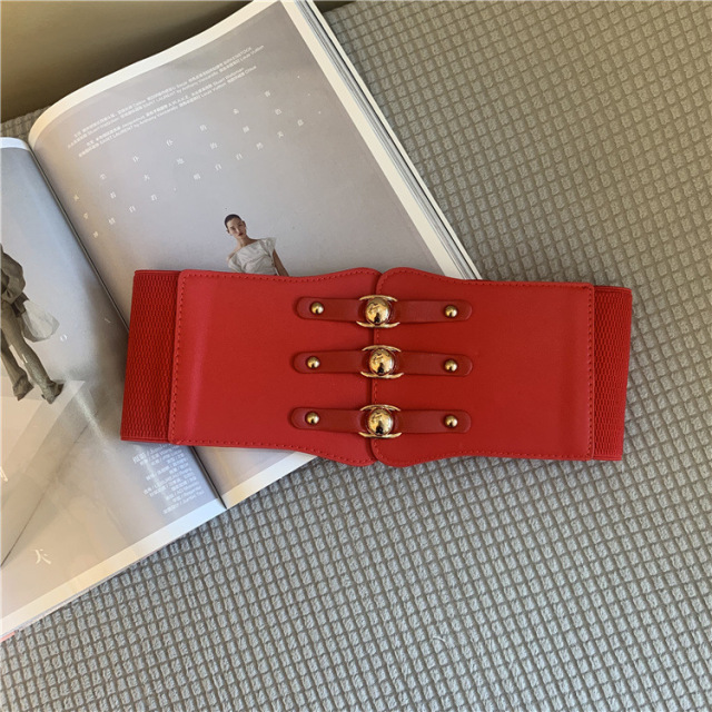 Super Wide Waist Belt for Women PU Leather Slimming Body Ladies Dress Belt Elastic White Black Corset Belt Female Waistband