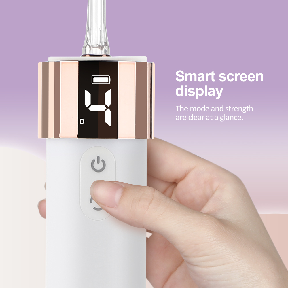 Electric Teeth Flushing Device Dental Oral Irrigator IPX7 Waterproof Household Tooth Cleaner Smart Display Water Toothpick