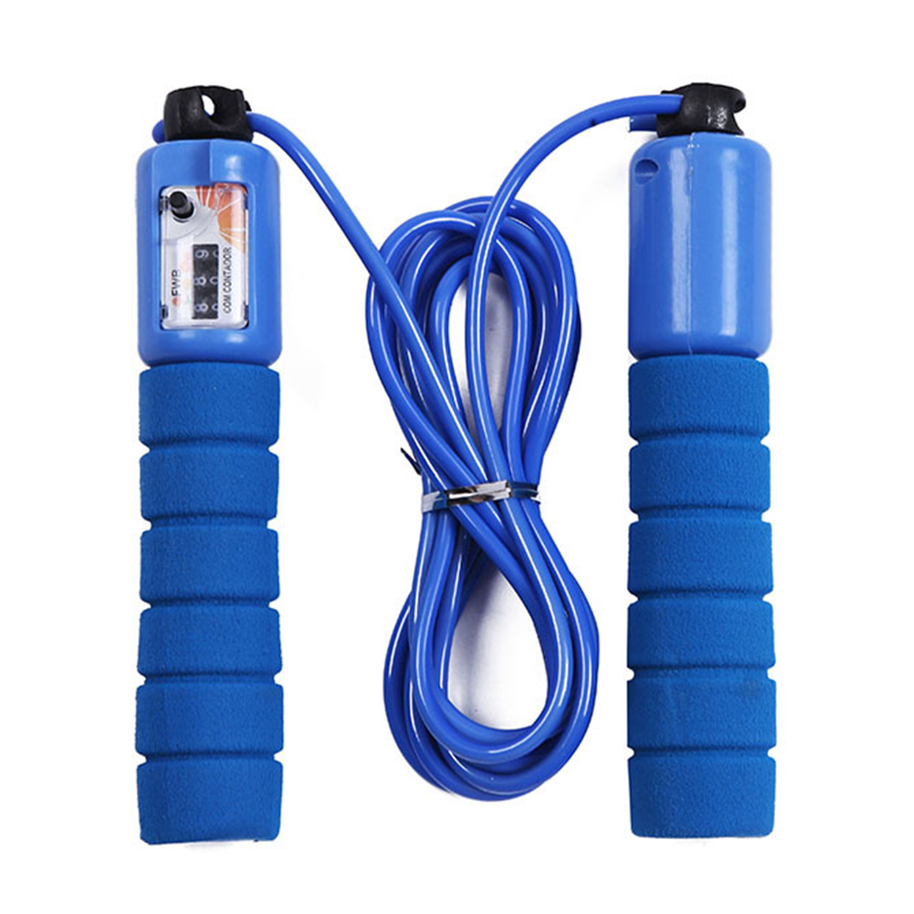 Adjustable Jump Rope with Counter Foam Padded Handle Sports Skipping Rope