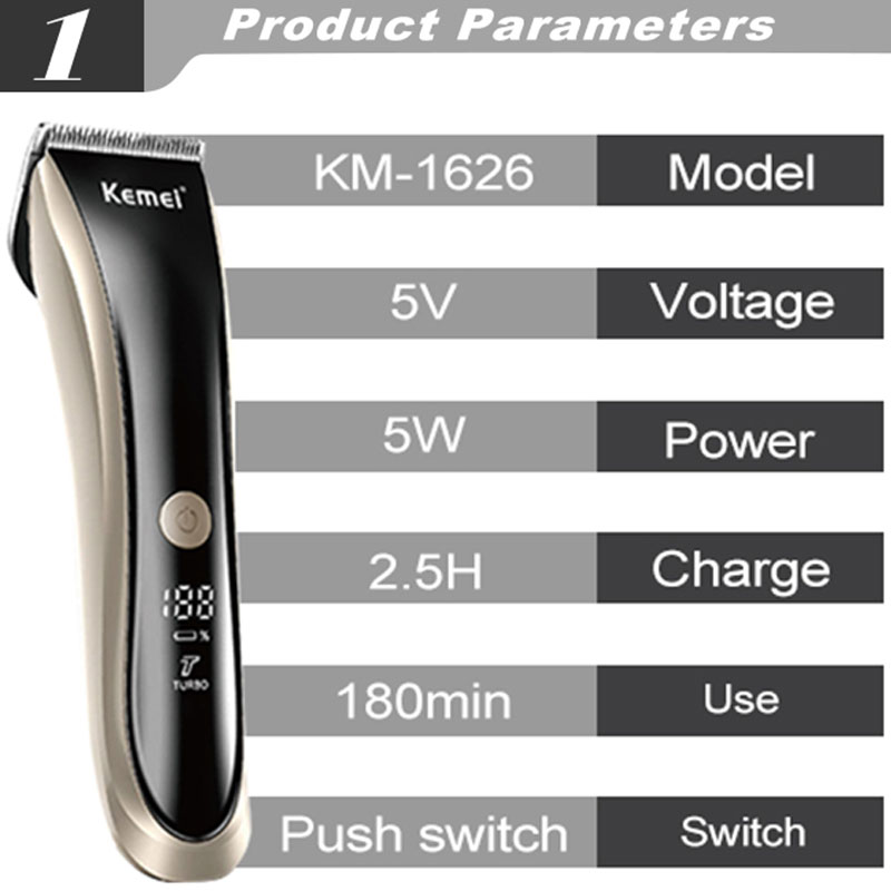 hair trimmer electric adjustable hair clipper rechargeable beard trimmer LCD display