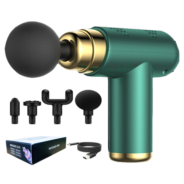Fascial Mini Massage Gun Muscle Body Massager Back Neck Tissue Acid Relief Pain Relax Slimming Shaping