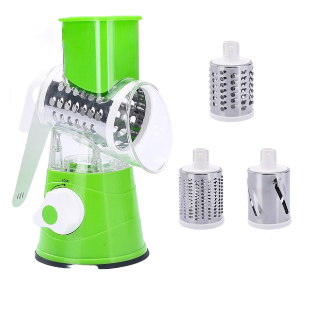 Food Processor Grater for Vegetables Kitchen Roller Gadgets Tool Vegetable Cutter Round Slicer Potato Carrot Grater for Kitchen