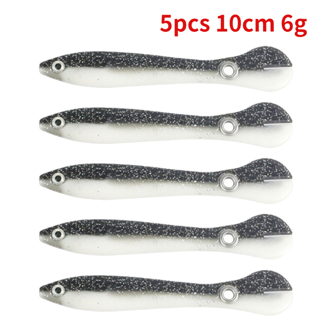 5/10pcs Silicone Soft Bait 10cm 6g Wobbler for Bass/Pike Crankbaits Fishing Artificial Swimbait Moving Bait For Fish