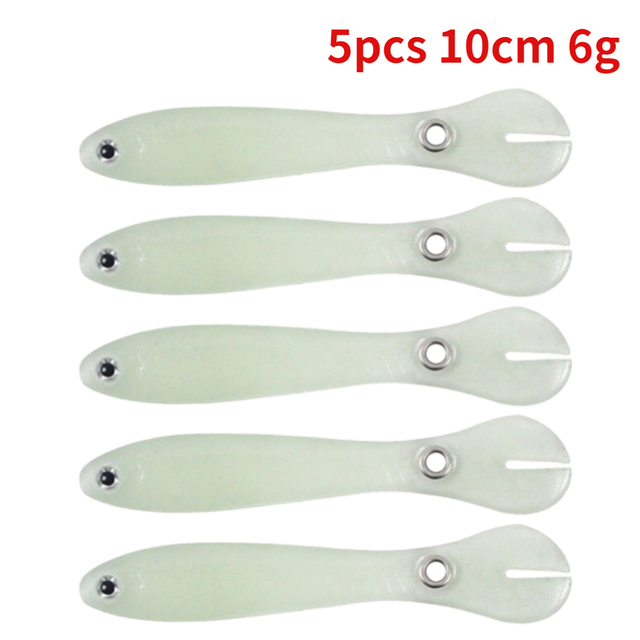 5/10pcs Silicone Soft Bait 10cm 6g Wobbler for Bass/Pike Crankbaits Fishing Artificial Swimbait Moving Bait For Fish