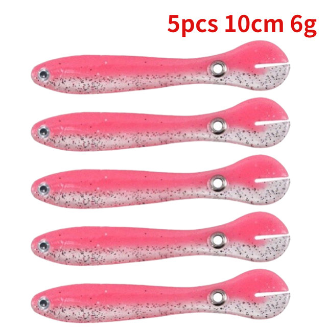 5/10pcs Silicone Soft Bait 10cm 6g Wobbler for Bass/Pike Crankbaits Fishing Artificial Swimbait Moving Bait For Fish
